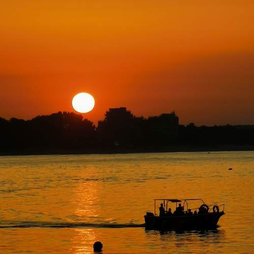 At sunset
