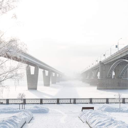 Novosibirsk Bridges Over Ob River