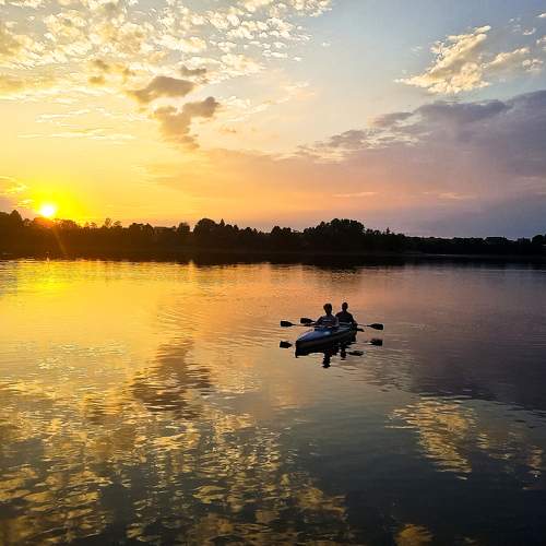 Unique evening at the lake