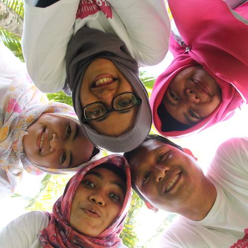 Happy together after working hours