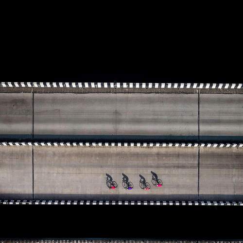 Shadow cyclists.