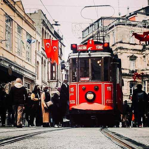 Red tram Istanbul