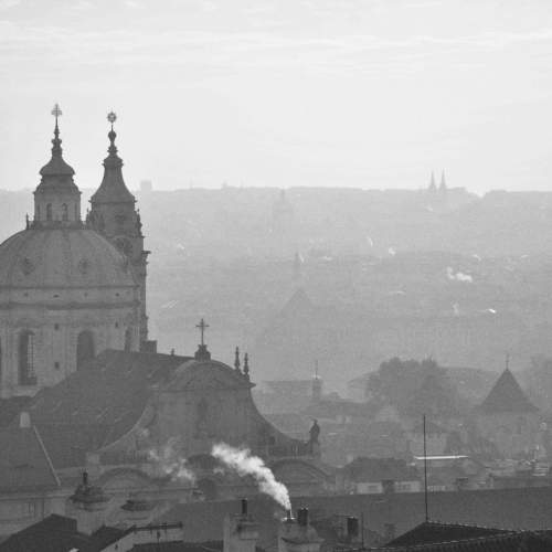 Foggy morning in Prague