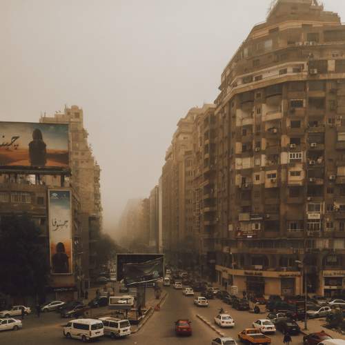 Downtown in Cairo Under SandStorm