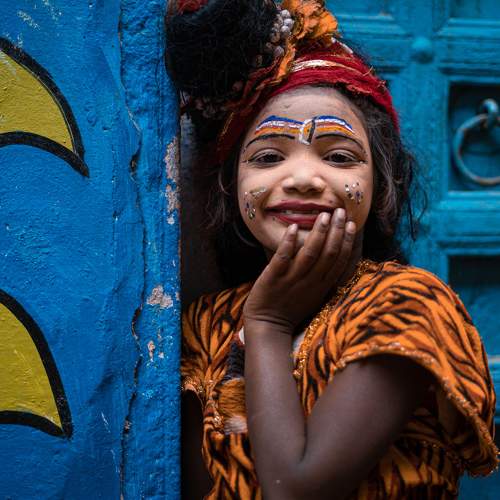 PORTRAIT OF LITTLE CUTE SADHU