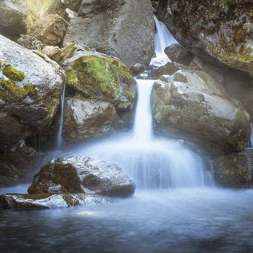Blue waterfall