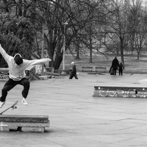 Skateboarder in Prague