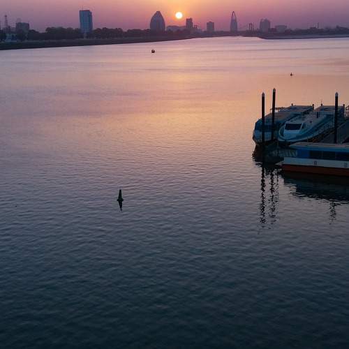 Khartoum city at sunset