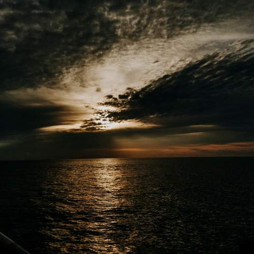 Sunset at the middle sea