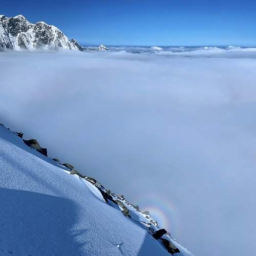 Rainbow on the way to the top of the mountain