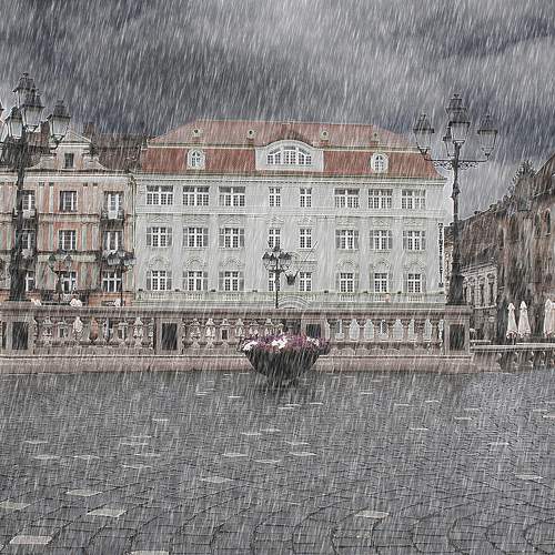 Timisoara in the rain