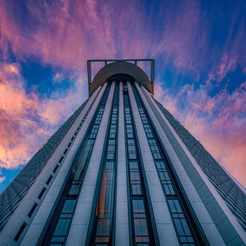 Building at Sunset