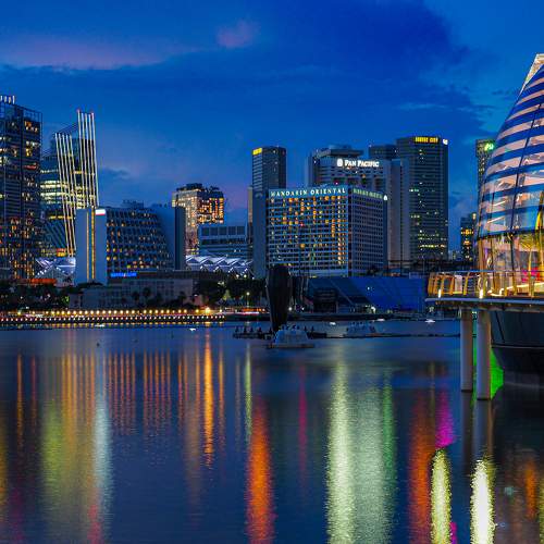 Singapore Cityscape at Night