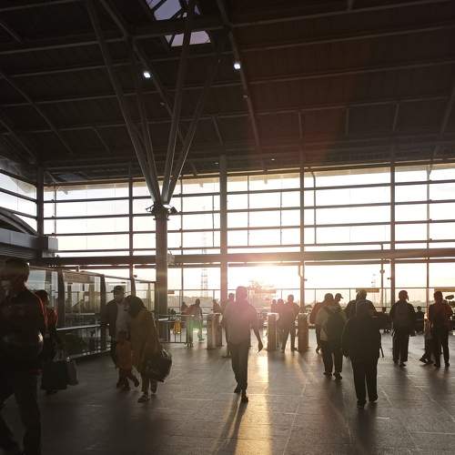twilight at the station