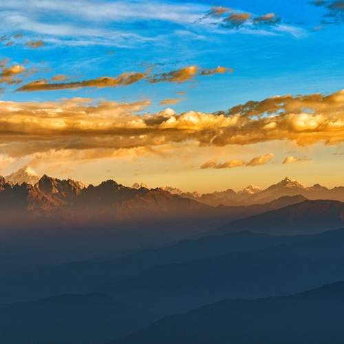 MOUNT KANCHENJUNGA AT GOLDEN HOUR