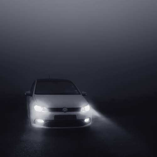Car in the fog