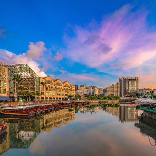 Pink Sunrise at the Riverfront