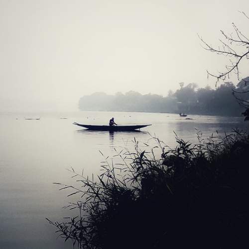 Fisherman in Ganges