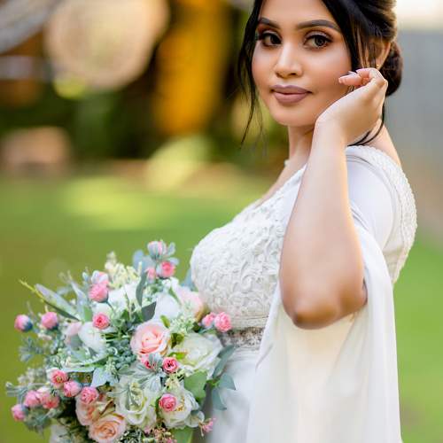WOMAN PORTRAIT WITH FLOWERS