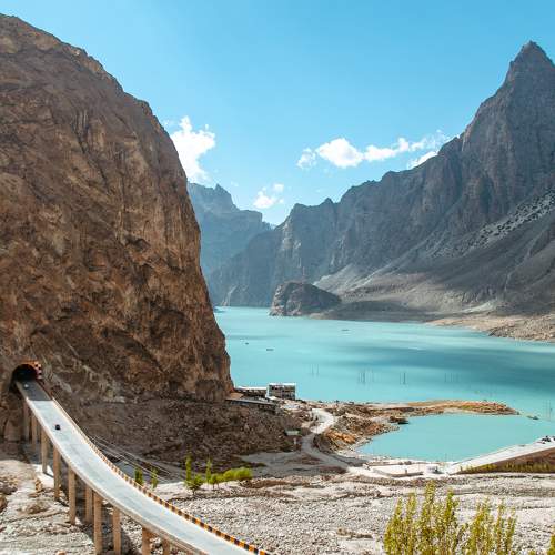 Attabad Lake and Moon bridge Hunza valley