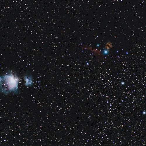 Orion's belt and its nebulae