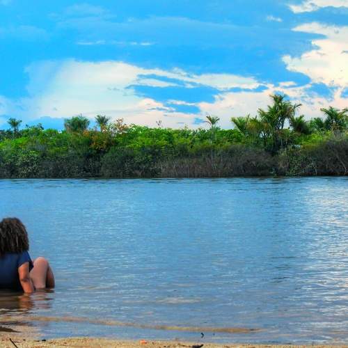 At the river
