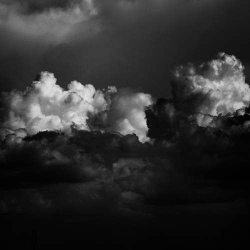 Traveling under stormy clouds