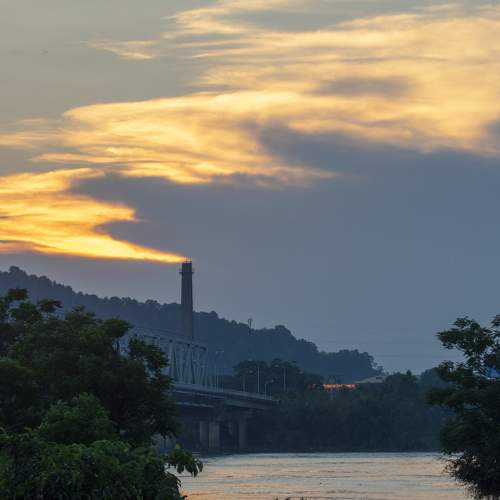 Clouds like smoke coming out of an unused chimney