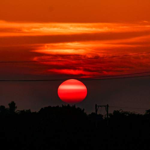 The orange Sun