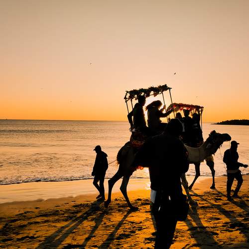 Sunset with shadows
