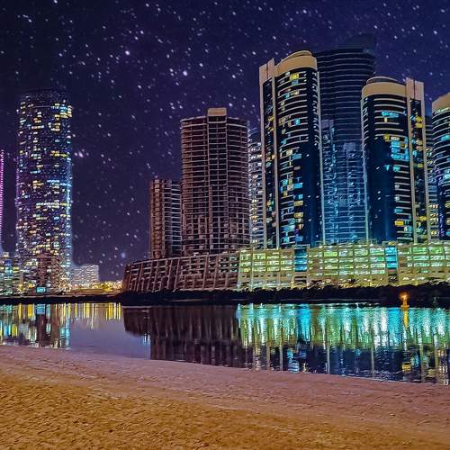Lighting up AbuDhabi's night sky