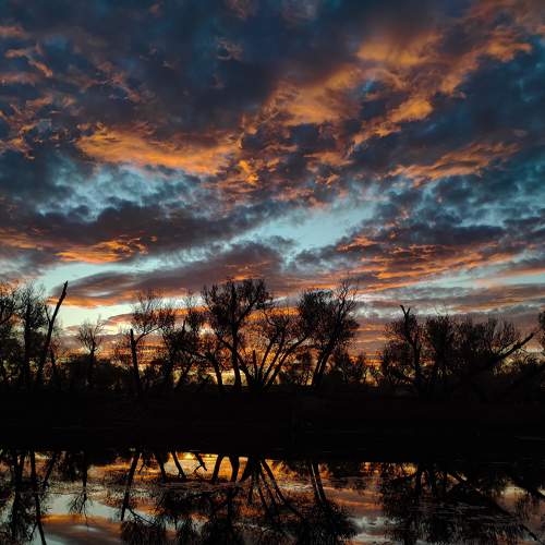 Sunset in Zarine river