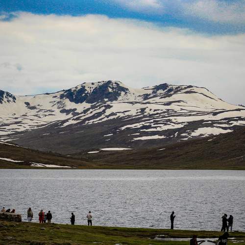 A Majestic view of Sheosar lake situated in Deosai, Pakistan.