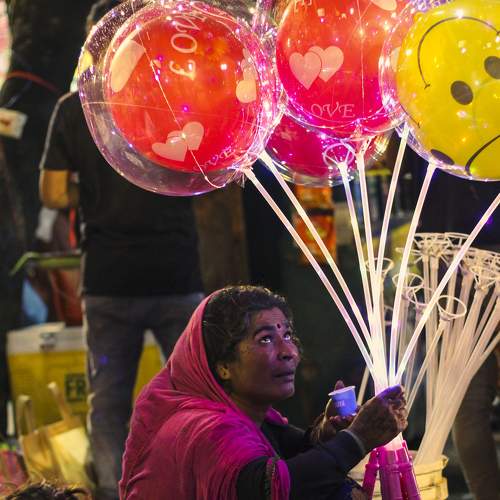 Balloon seller