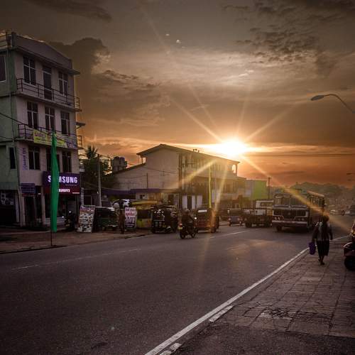 Evening Time in Homagama Town Colombo,Sri Lanka
