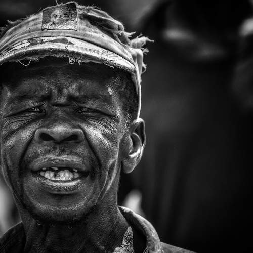 Heaviness in his eyes