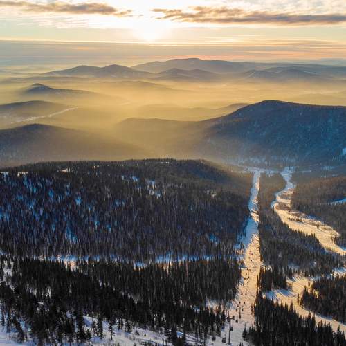 Горная Шория на закате // Mountain Shoria at sunset