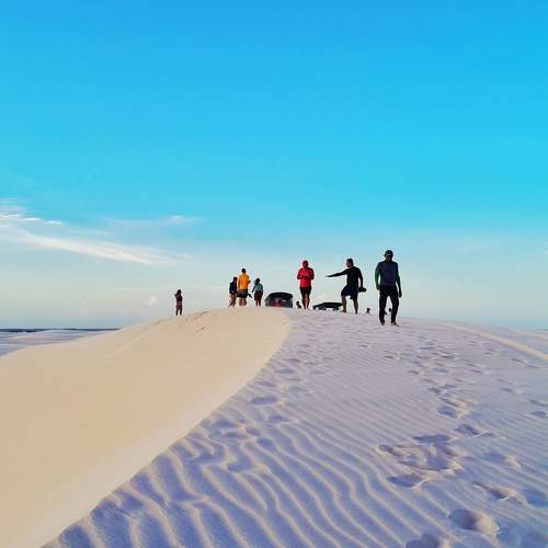 White sand dunes