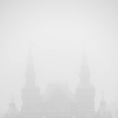 Foggy morning In Moscow.