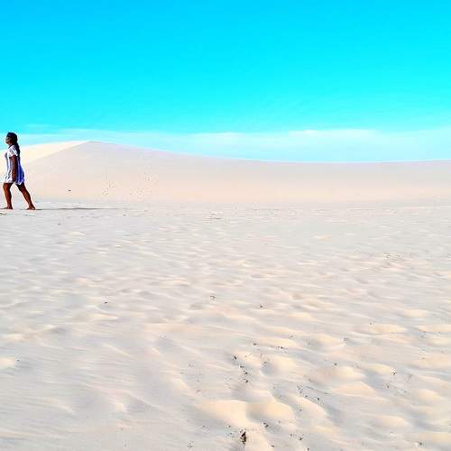 The Blue of The Sky and The White of The sand dunes