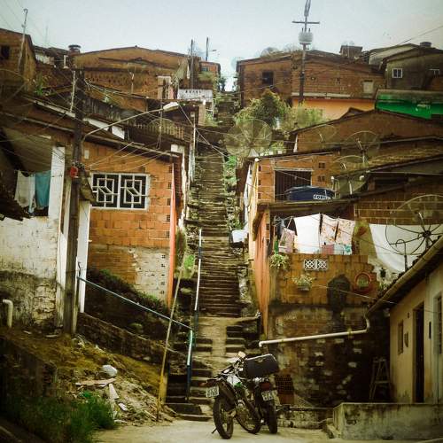 The slum stairs