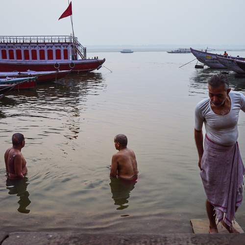 Daily activities in the ghats of Varanasi