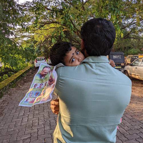 Father with his baby kid