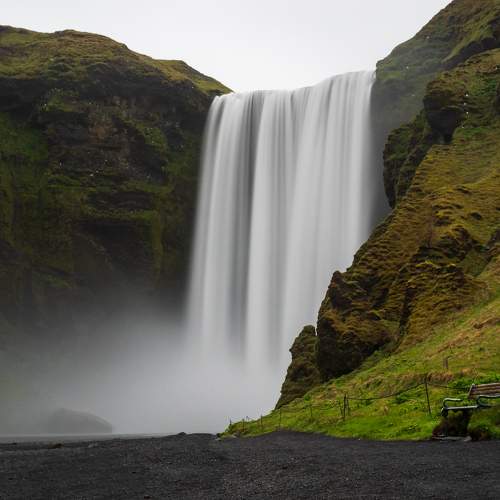 The beauty of a waterfall