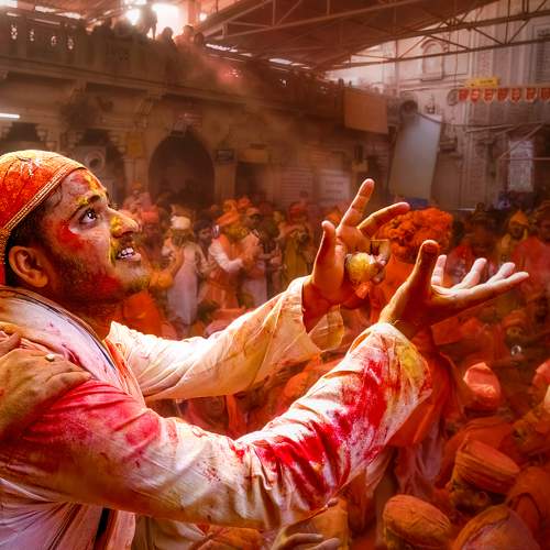 Laddu Holi - Barsana UP India