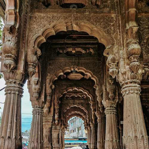 A Men in sleeping temple
