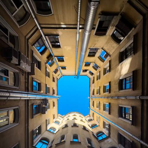 St Petersburg courtyard-well