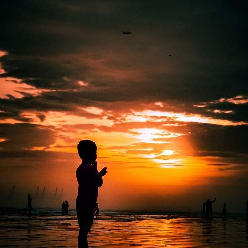 Watching sunset.