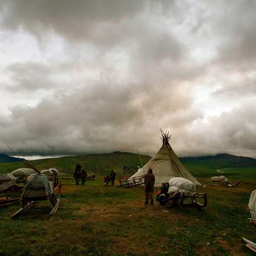 Nenets integration in the landscape near Vorkuta.