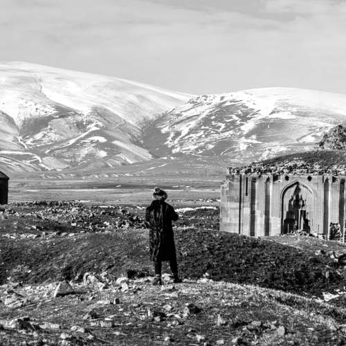 A man in Ani Ruins